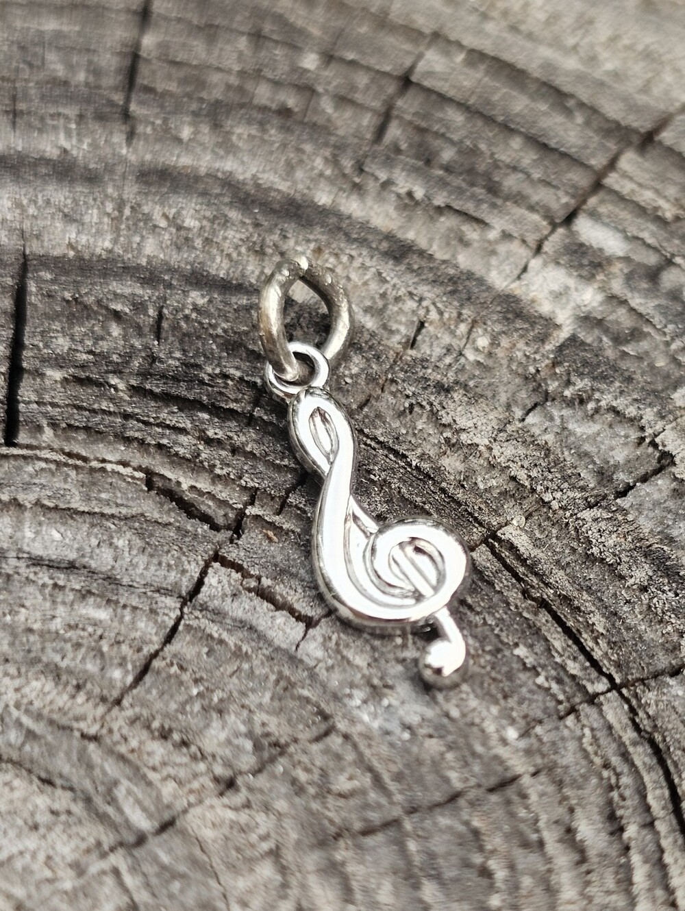Vintage Sterling Silver Music Note Charm